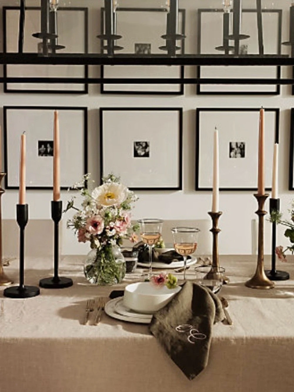 New! Crate&Barrel Black Metal Single Taper Candle Holder 11”